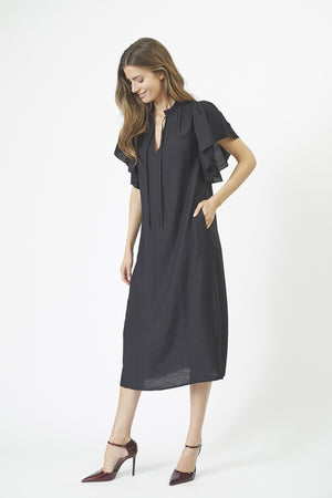 HeraCC SS Frill Dress 96-Black 36421
