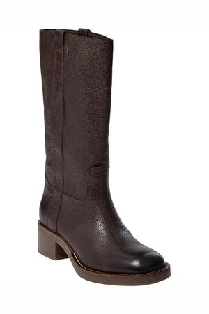 JOLENESW LEATHER BOOT 7080 Dark brown - T492