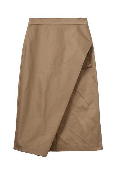 KATRINESW MIDI WRAP SKIRT 7012 Camel - S261472 Thumbnail