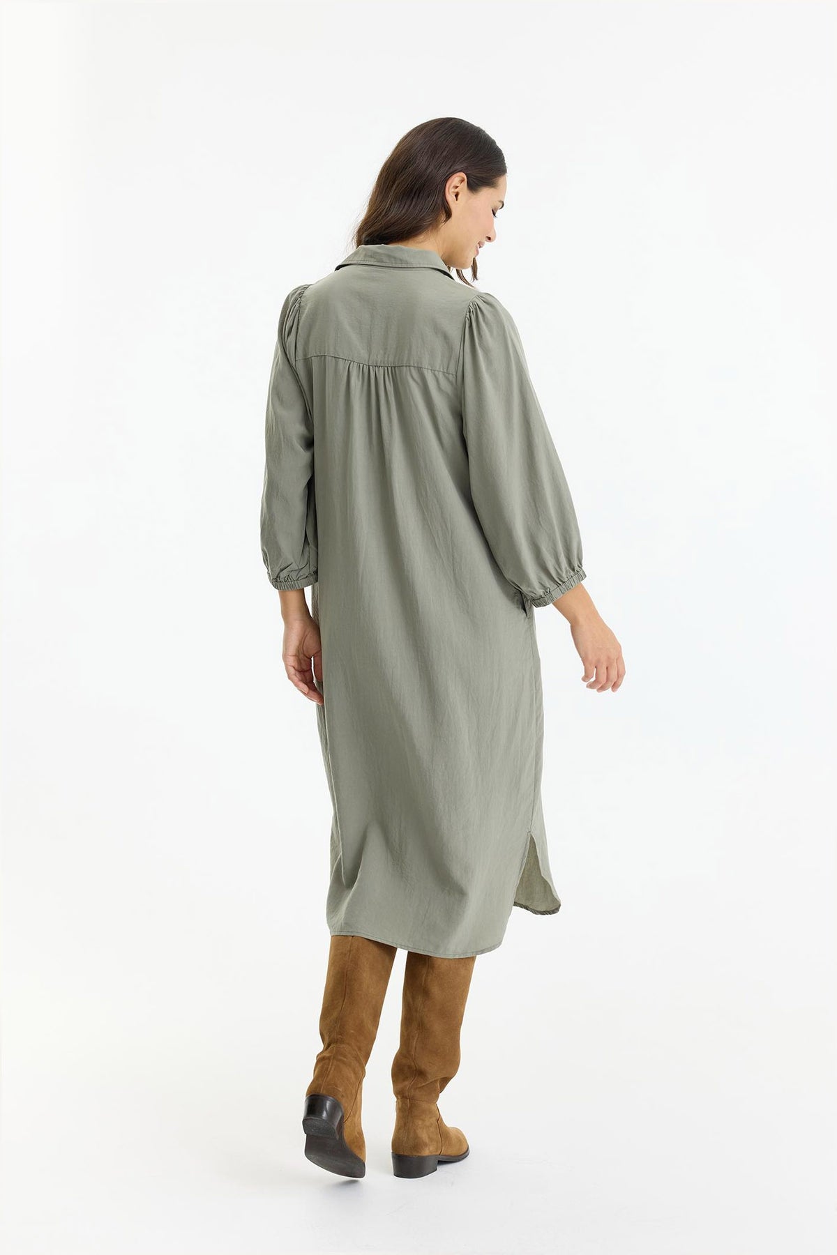 Karla Dress DUSTY GREEN - 16947