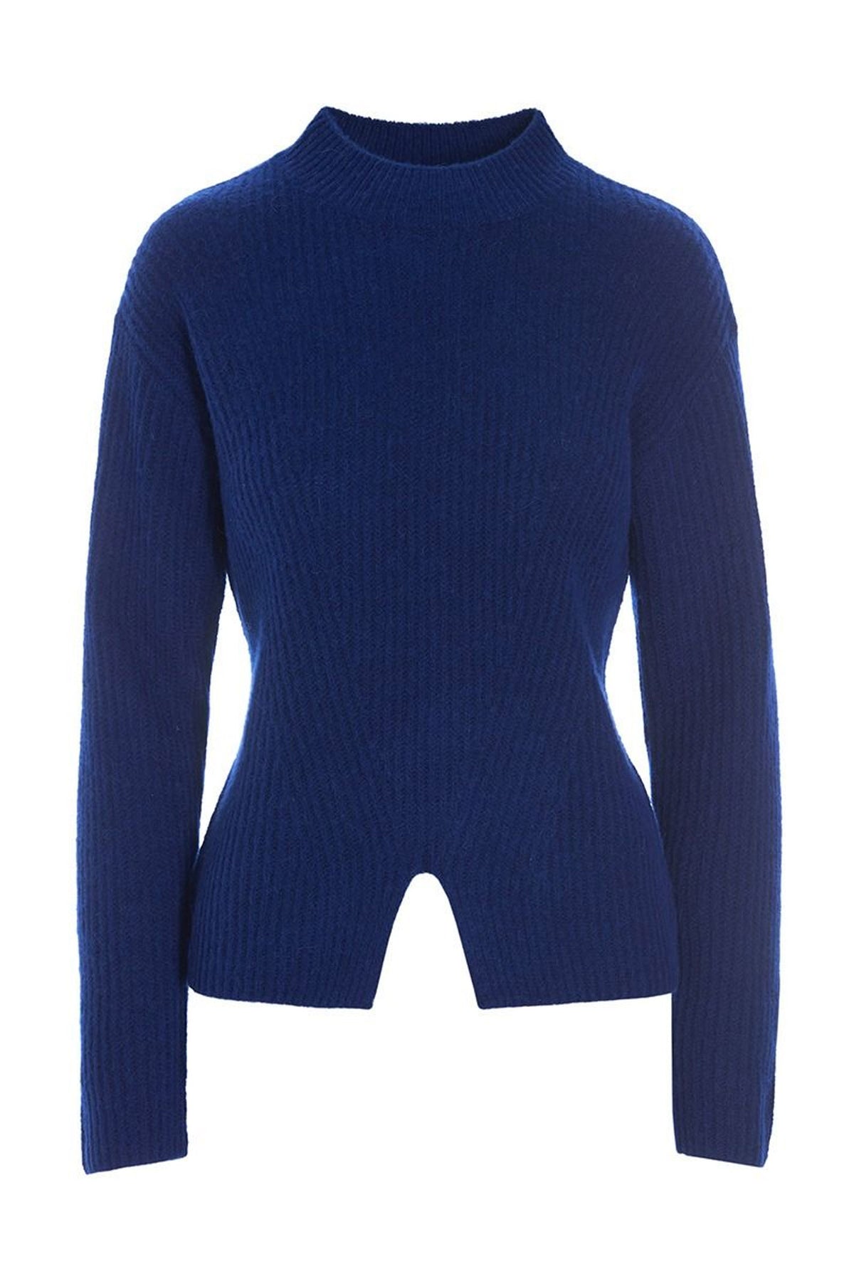 Kebukai højhalset bluse Twilight Blue - 257-1077-5457