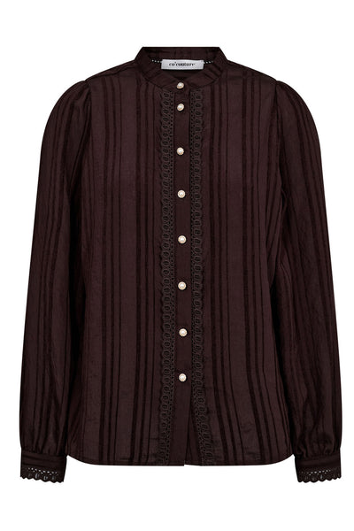 KesiCC Lace Shirt 145-Dark Brown - 35960 Thumbnail
