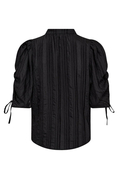 KesiCC SS Puff Blouse 96-Black - 35956 Thumbnail