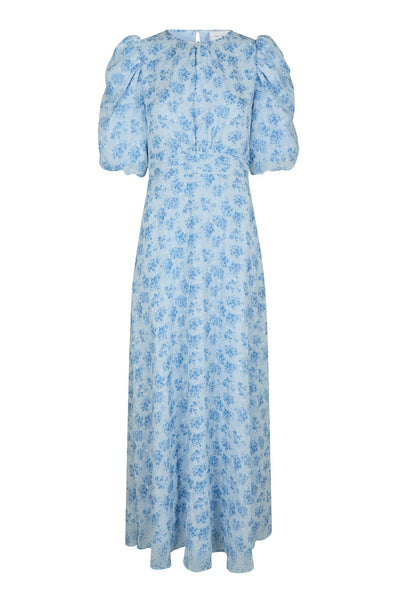 Kikka Chiffon Flower Dress Light Blue - 167915 Thumbnail