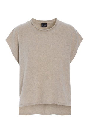 Kumo cashmere Ærmeløs bluse IVORY MELANGE - 261-1080-5665