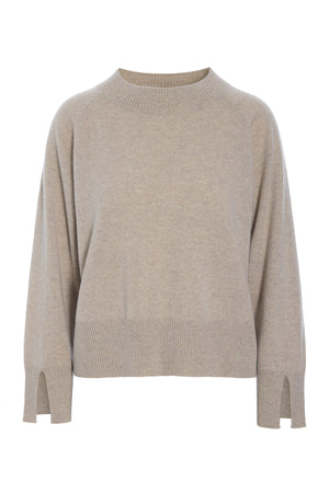 Kumo cashmere raglan bluse IVORY MELANGE - 261-1080-5662