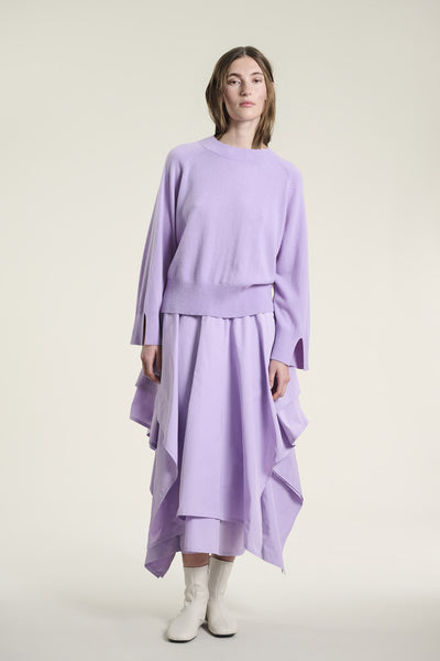 Kumo cashmere raglan bluse SOFT LAVENDER - 261-1080-5662 Thumbnail