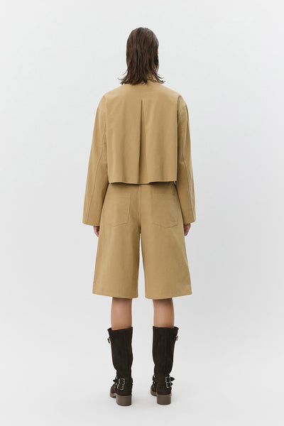 LARKSW SHORT SHIRT JACKET 7012 Camel - S261350 Thumbnail
