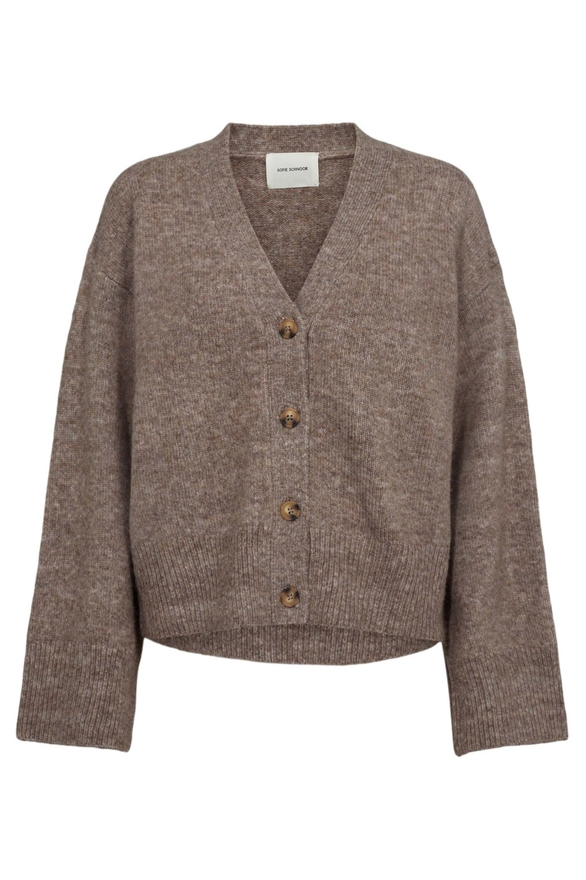 LEVASW CARDIGAN 7071 Brown melange - SNOS420