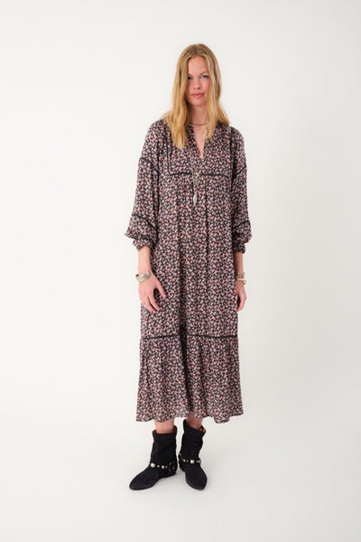 LatourLL Maxi Dress LS 18 Washed Black - 25441-3011 Thumbnail