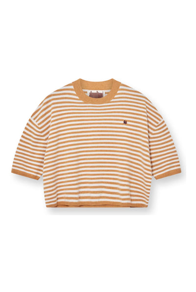 MMHPoetic Stripe Knit BONE BROWN - 800298 Thumbnail