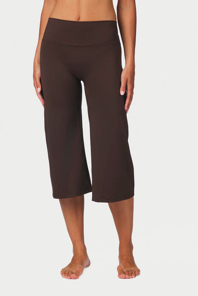 Lauri Wide Capri Pants Dark brown - 171241 Thumbnail