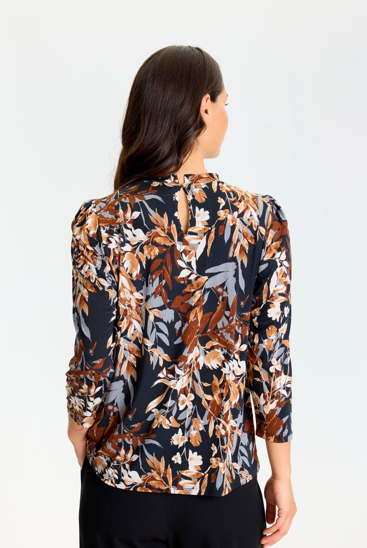 Grazia blouse 3/4 sleeves SORT - 17333