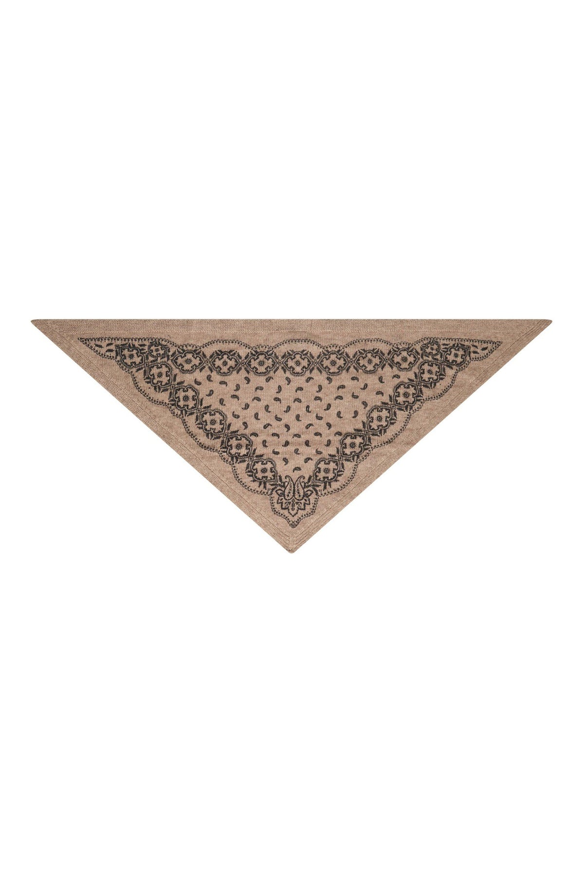 Ariya Paisley Knit Scarf BEIGE MELANGE - 171220