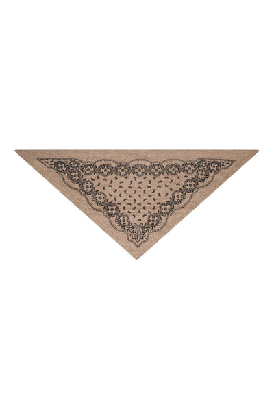 Ariya Paisley Knit Scarf BEIGE MELANGE - 171220 Thumbnail