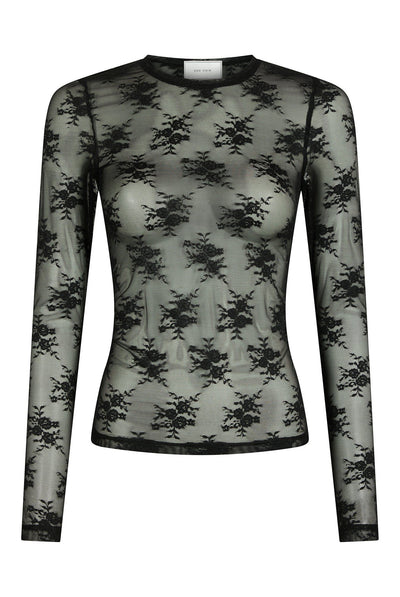 Evania Mesh Blouse Black - 170167 Thumbnail
