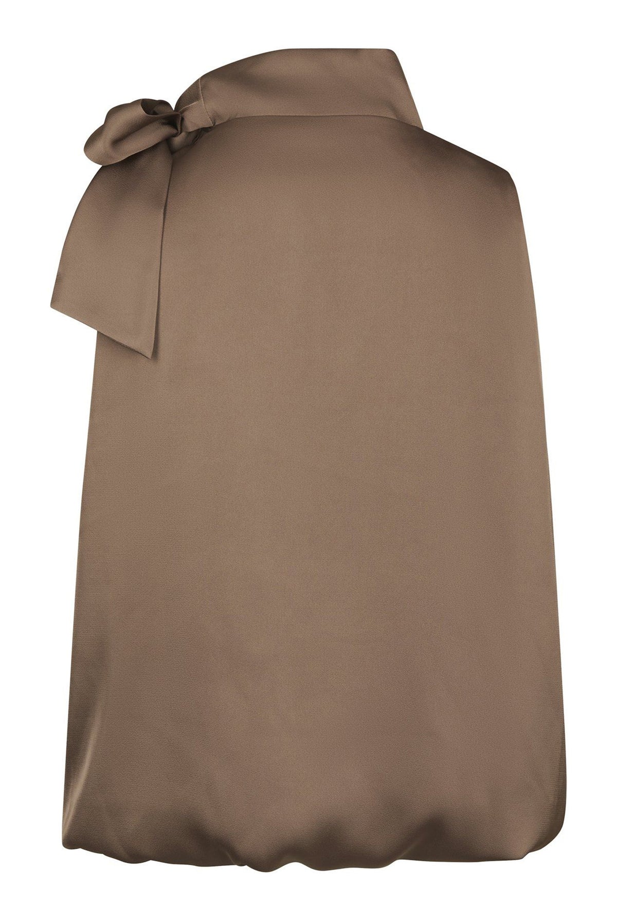 Veda Drapy Satin Top DARK TAUPE - 166605