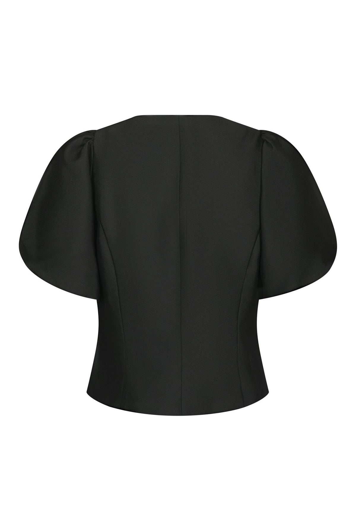 Anela Mandarin Dull Satin Blou Black - 170245
