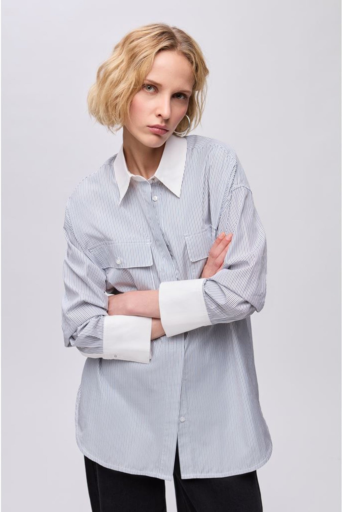 IOMyrtleRose Top B23 Blue Stripes - 30600083