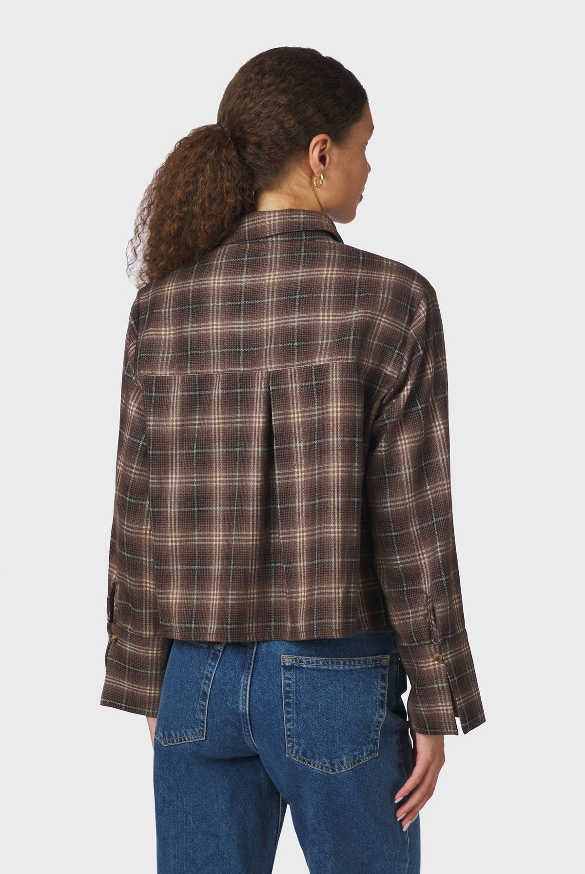 Jaylin Flannel Check Shirt DARK TAUPE - 171705