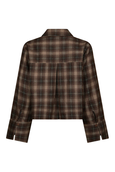 Jaylin Flannel Check Shirt DARK TAUPE - 171705 Thumbnail