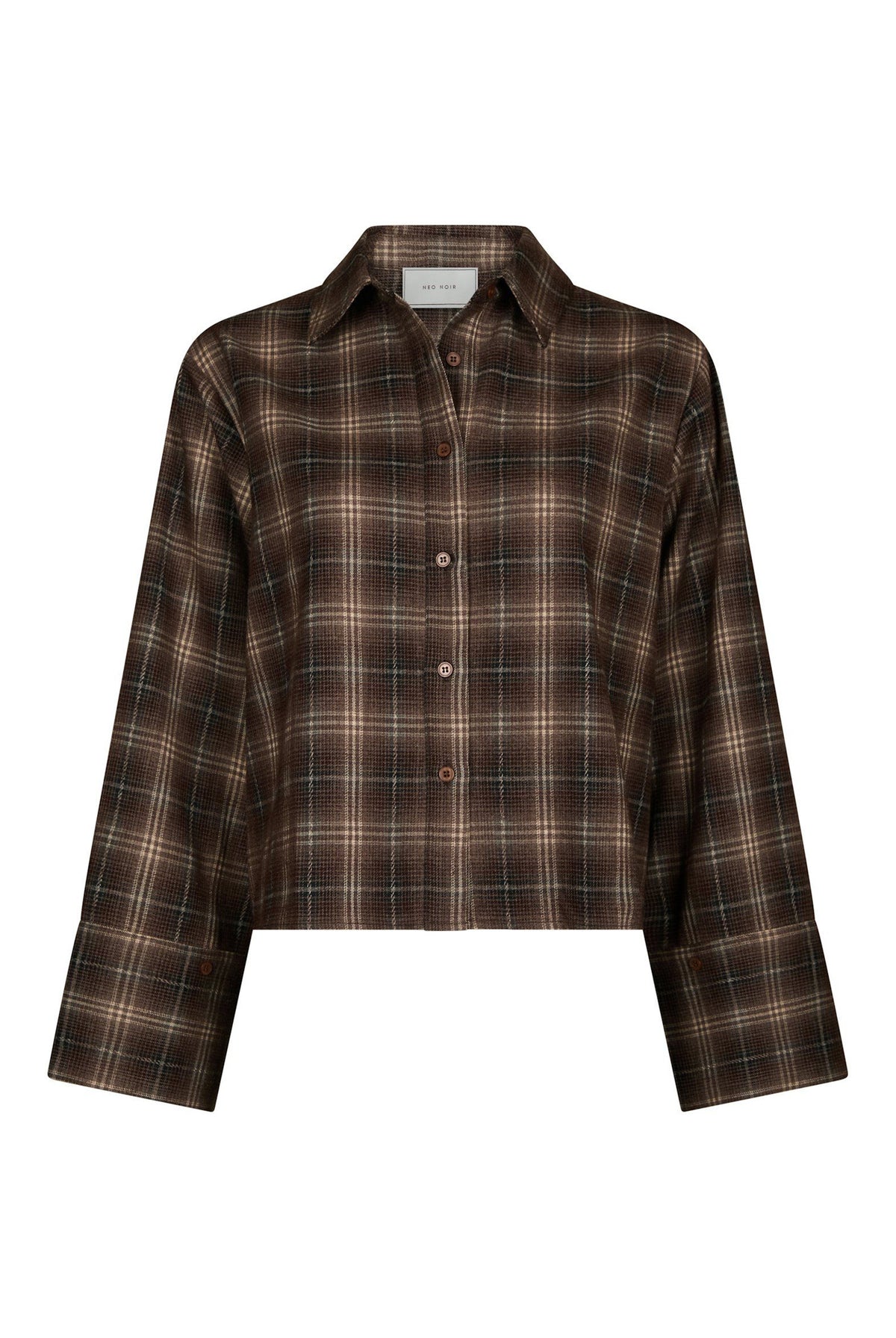 Jaylin Flannel Check Shirt DARK TAUPE - 171705