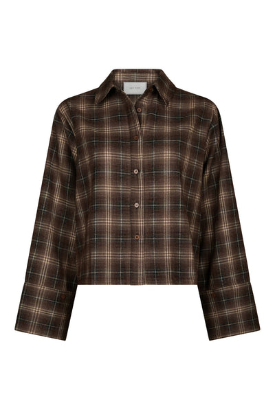 Jaylin Flannel Check Shirt DARK TAUPE - 171705 Thumbnail