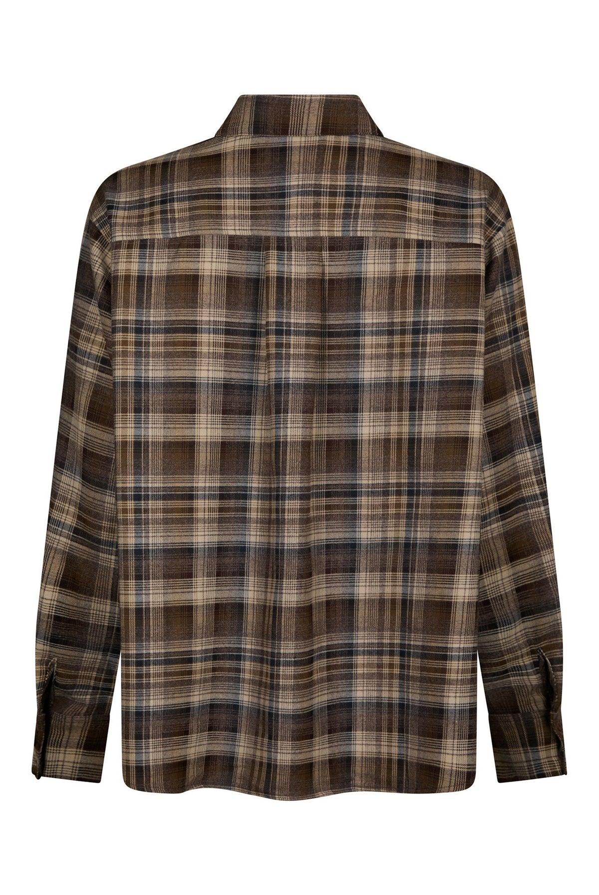 Dalma Flannel Check Shirt DARK TAUPE - 171678