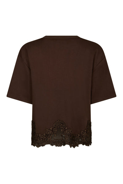 Iria Lace Tee Brown - 170063 Thumbnail