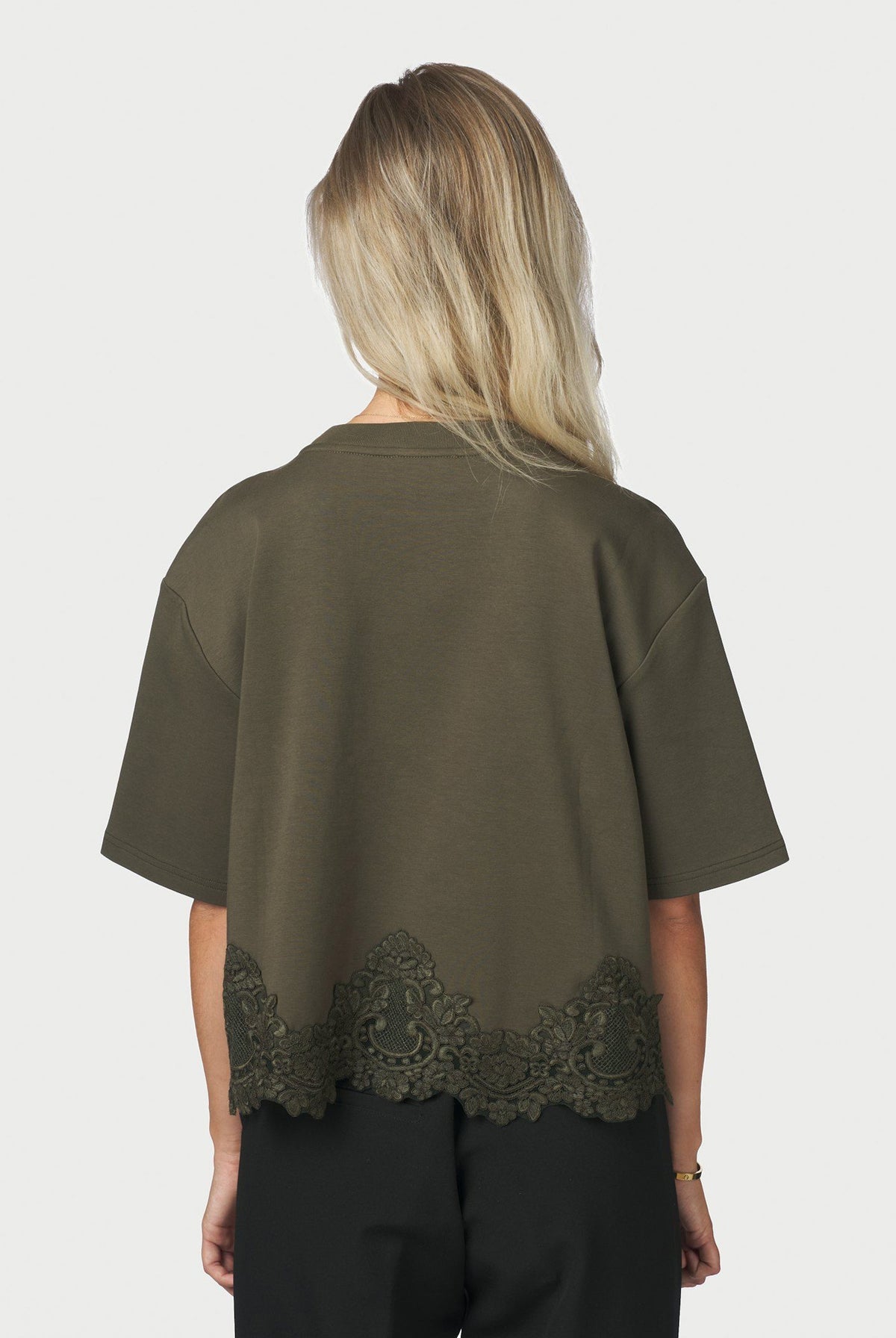 Iria Lace Tee ARMY - 170063