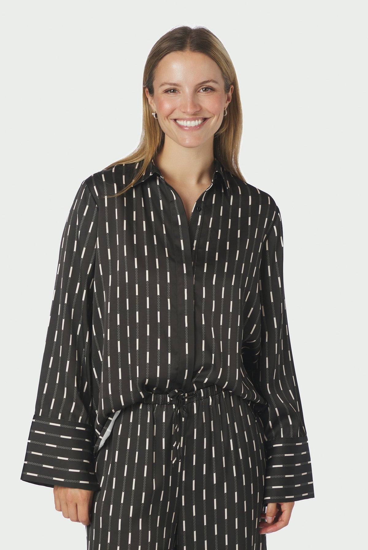 Mistan Print Shirt Dark brown - 170711