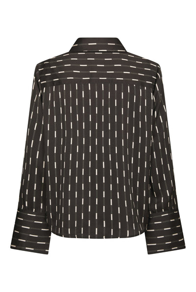 Mistan Print Shirt Dark brown - 170711 Thumbnail