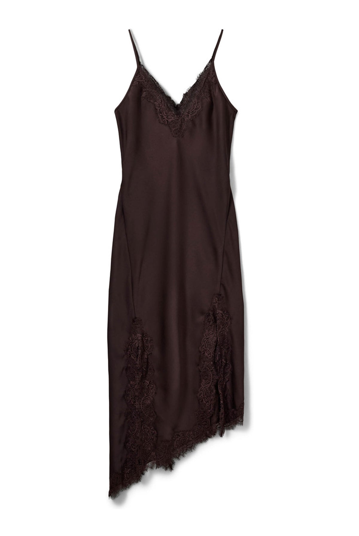 LOUNELLESW SATIN LACE SLIP DRE 7168 Dark Plum - S264140