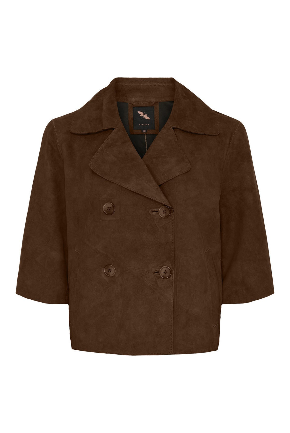 BTFGIULIA Suede Jacket Chocolate Brown - 100273 - Suede