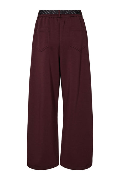 Maxi Split Tie Pant Wine - HL10923 Thumbnail