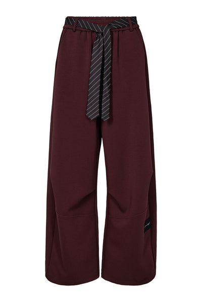 Maxi Split Tie Pant Wine - HL10923 Thumbnail