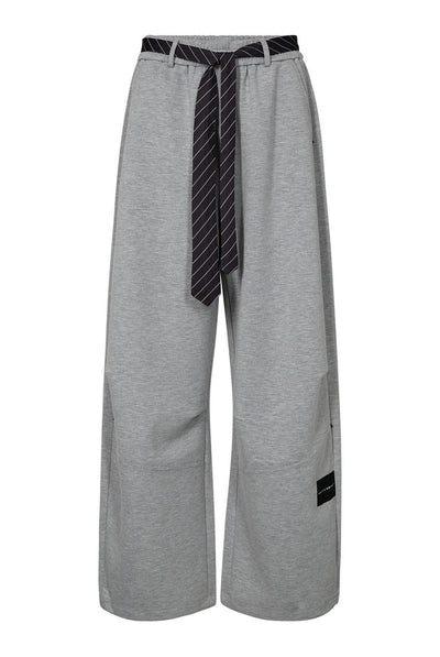 Maxi Split Tie Tall Pant Grey Melangé - HL11000 Thumbnail