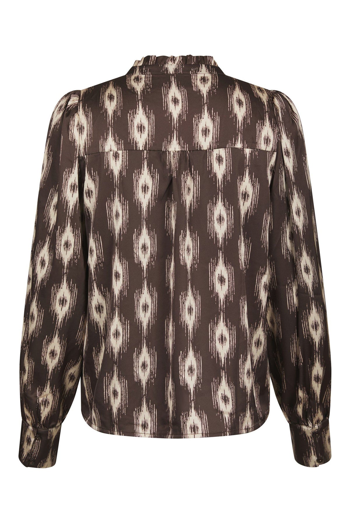 Massima Ikat Blouse Dark brown - 171182
