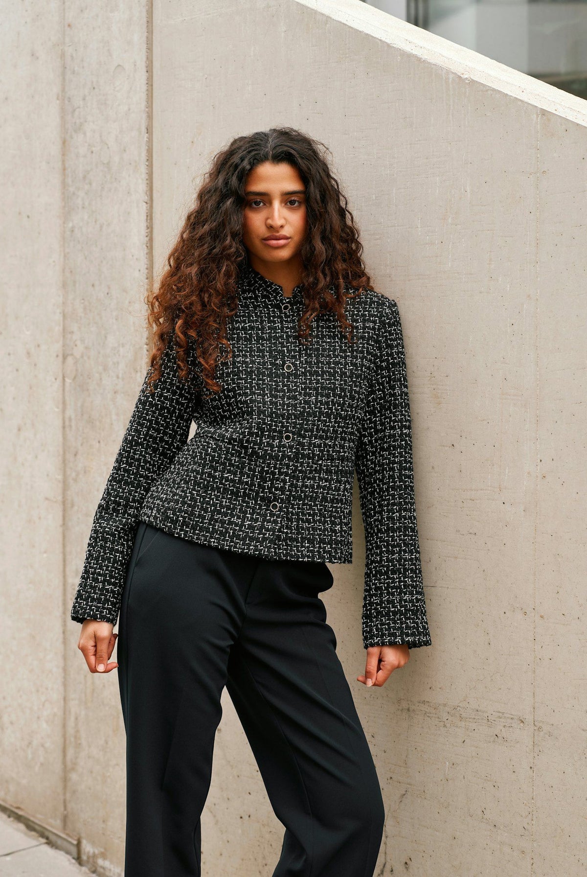 Denisa Boucle Jacket Black - 170180