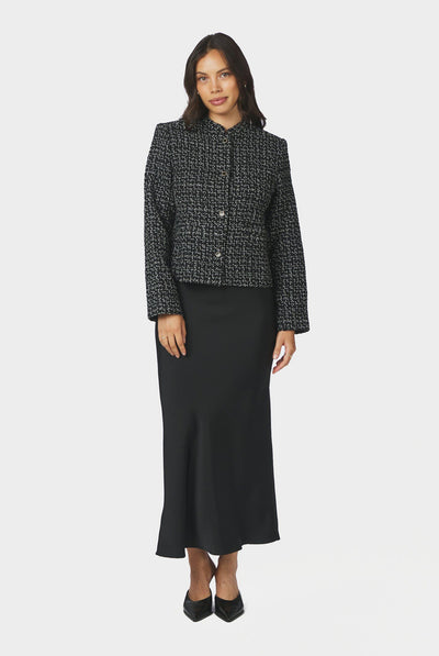 Denisa Boucle Jacket Black - 170180 Thumbnail