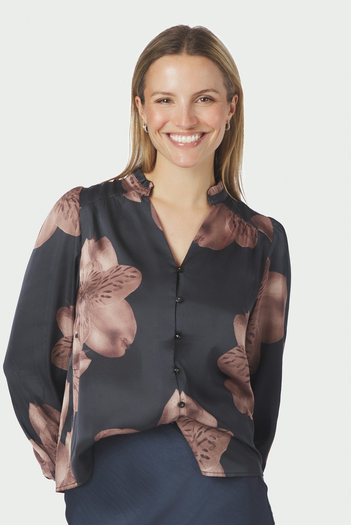 Massima Misty Orchid Blouse MIDNIGHT BLUE - 168289