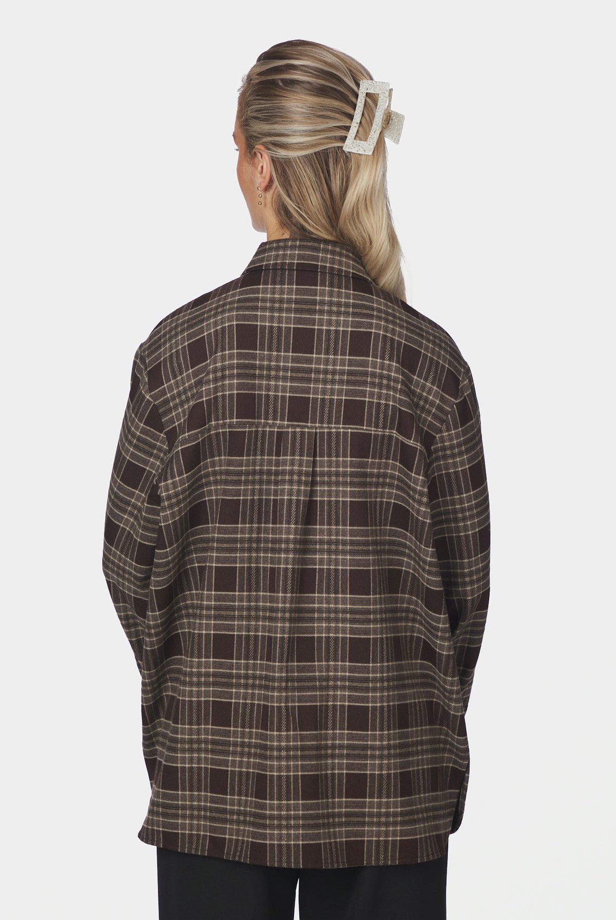 Dita Flannel Check Shirt Brown - 171676