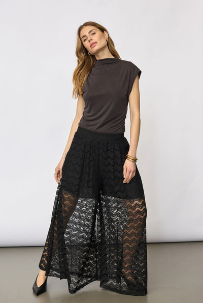 HarrietCC Lace Skirt Pant 96-Black - 41197 Thumbnail