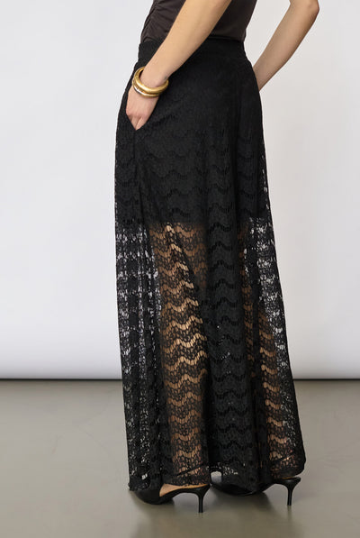 HarrietCC Lace Skirt Pant 96-Black - 41197 Thumbnail