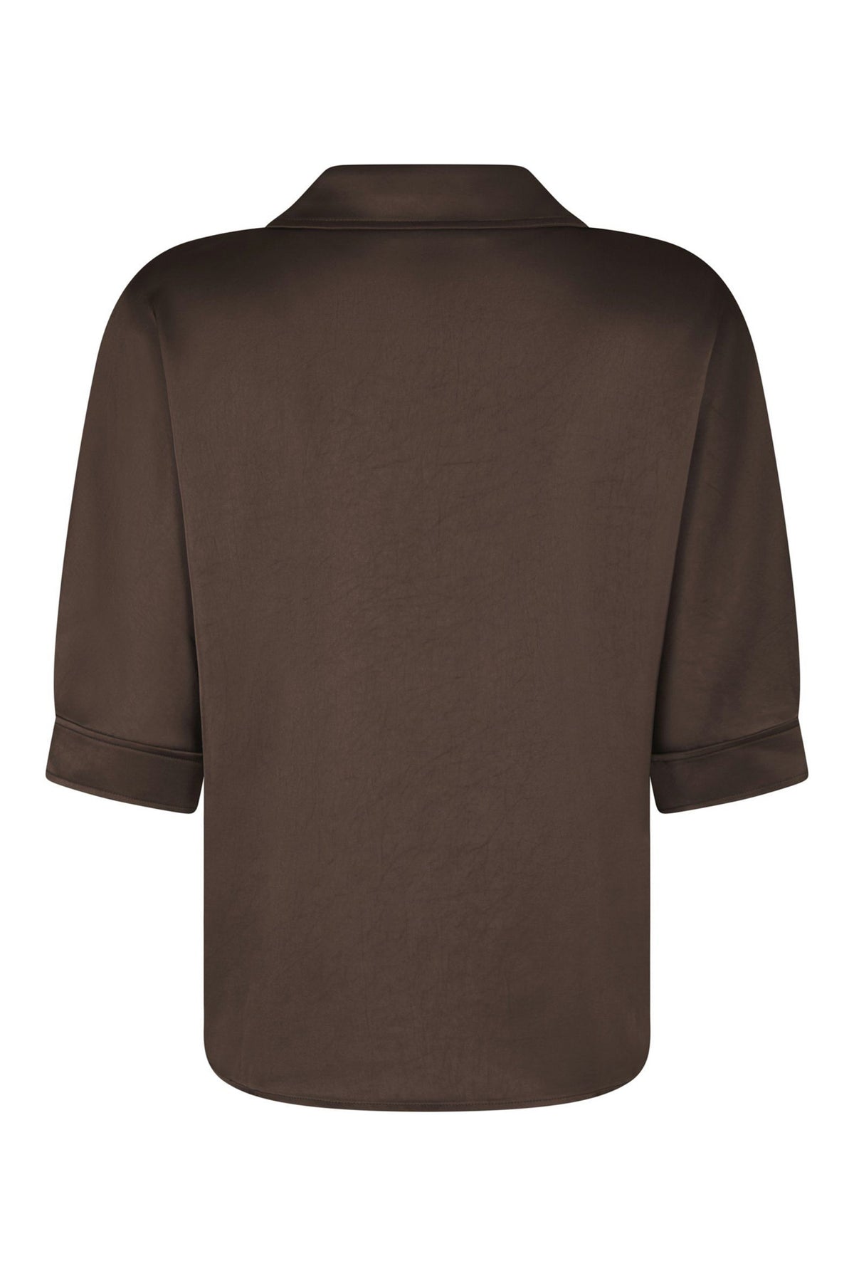 Carm Heavy Sateen Shirt Dark brown - 170699