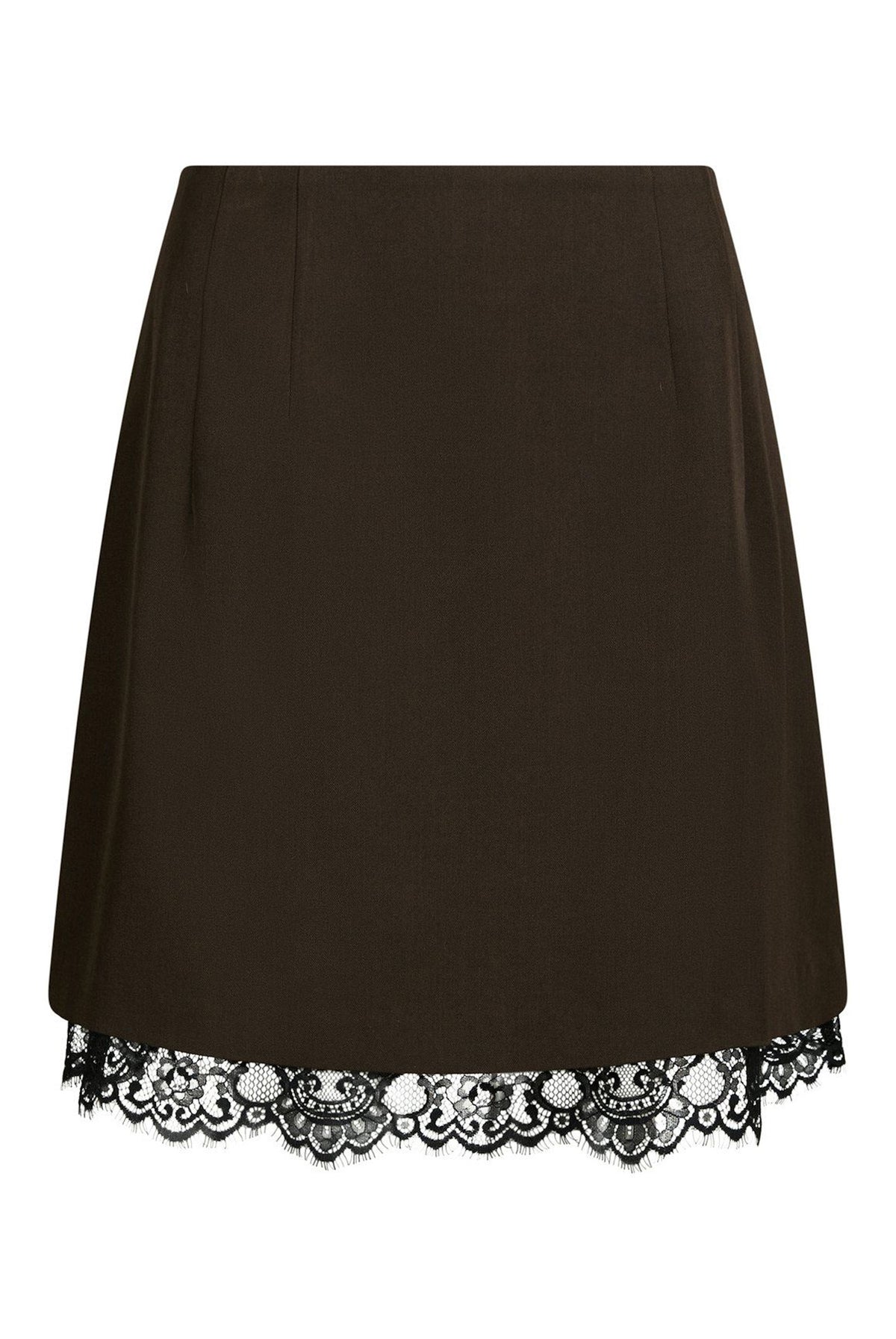 Brigitte Structure Lace Skirt Dark brown - 169852