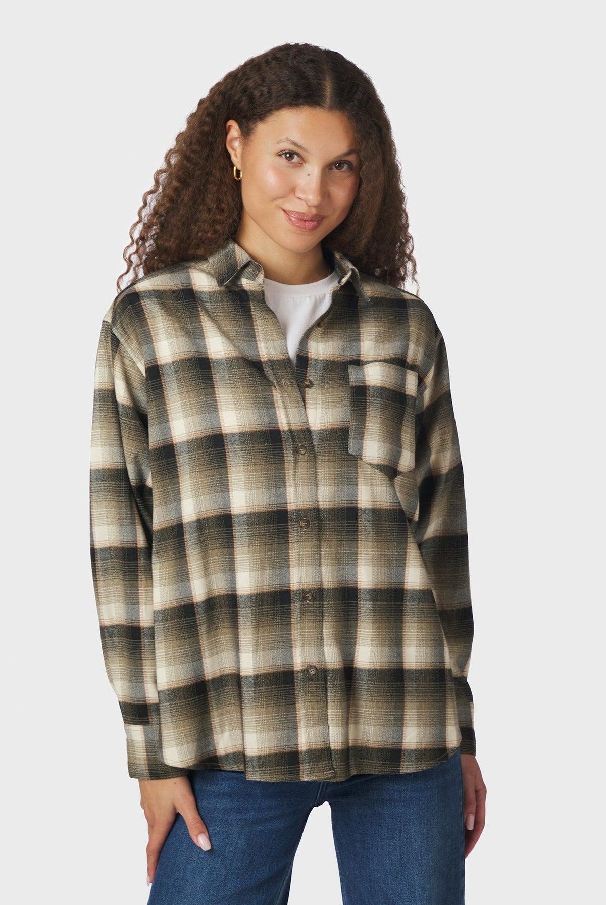 Dalma Flannel Check Shirt ARMY - 171678