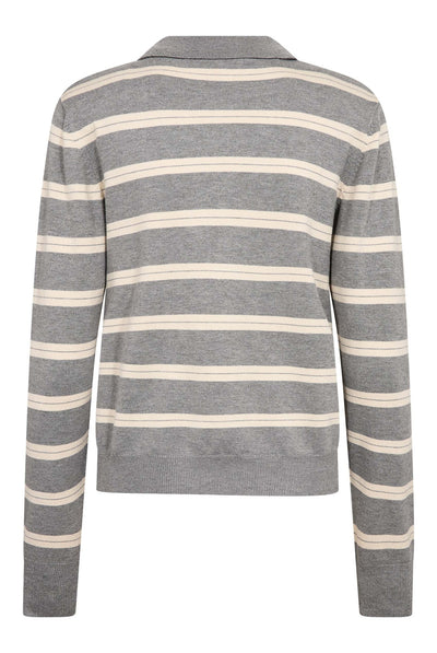LueCC Padded Polo Knit 10003-Creme - 500429 Thumbnail
