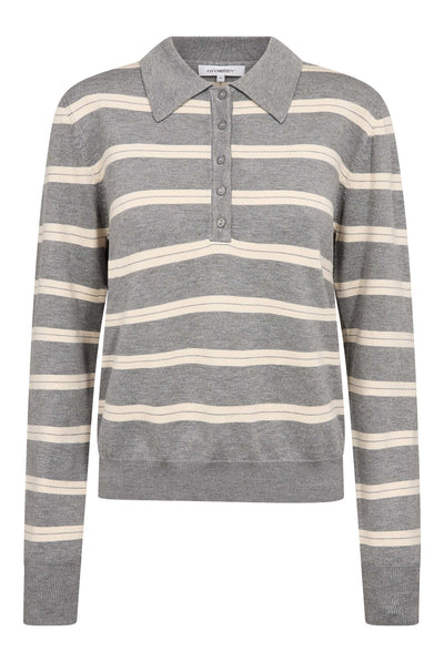 LueCC Padded Polo Knit 10003-Creme - 500429 Thumbnail