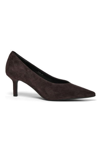 Robinsw Suede Stiletto Dark brown - T455 Thumbnail